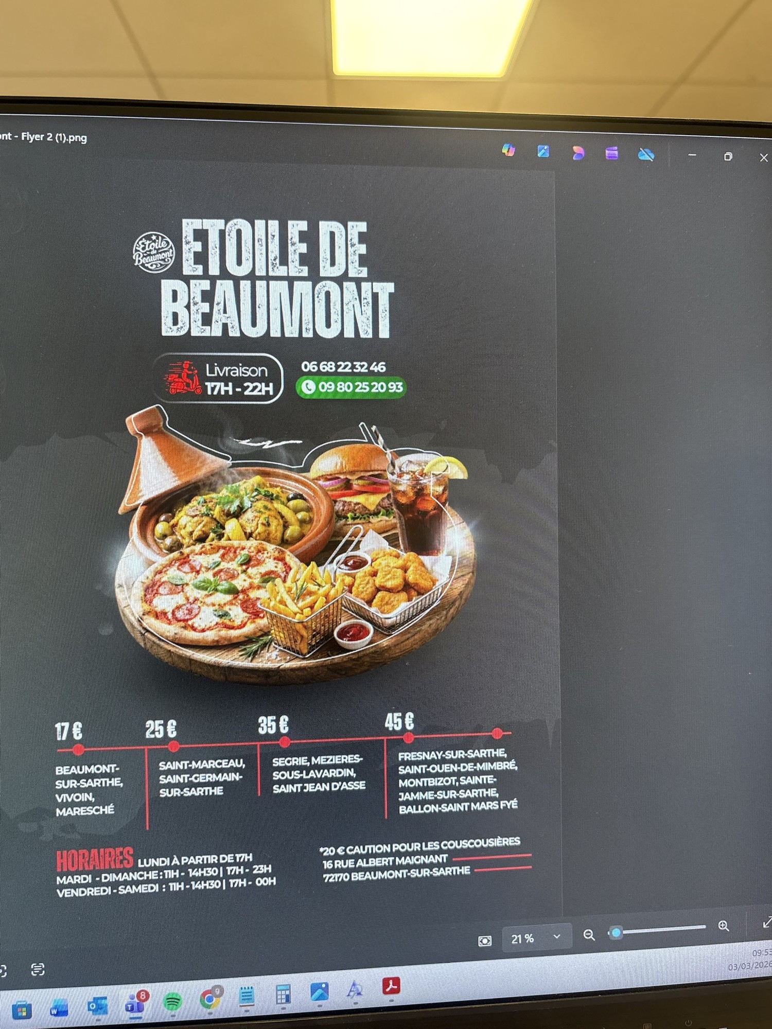 Flyer livraison Étoile de Beaumont